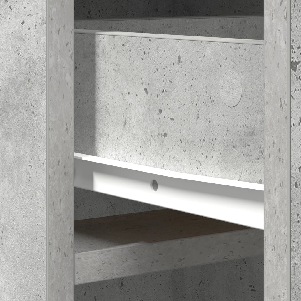 Armadio alto Grigio cemento 40x41x135 cm Legno ingegnerizzato