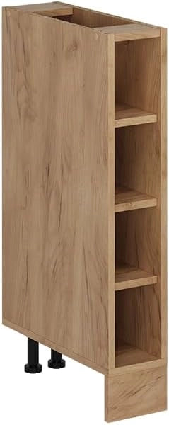 Scaffale da cucina R-Line, Quercia dorata, 15 cm senza piano di lavoro, per la libera combinazione all'interno di sistemi cucina modulari