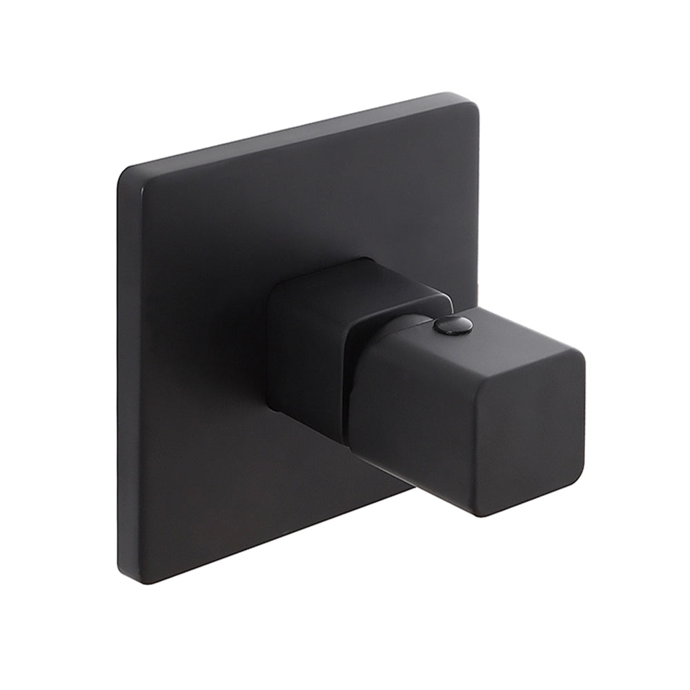 Set doccia soffione quadrato 30x30cm in acciaio inox braccio 30cm e miscelatore nero opaco Lotus