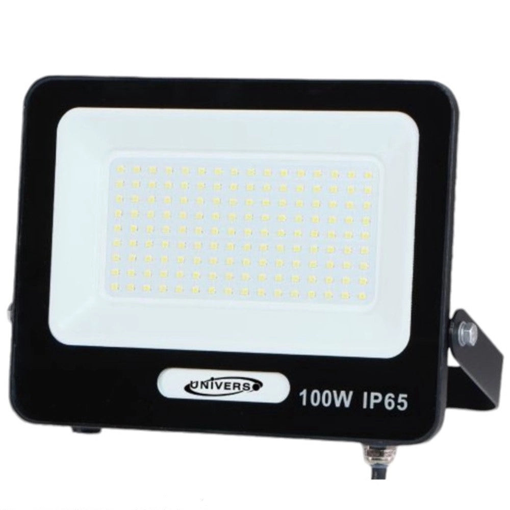 Trade Shop - Faro Proiettore Smd Led Floodlight 100w Slim Ip65 Nero Luce 3000k 4000k 6500k Ek05-100w-n - -bianco Freddo      -