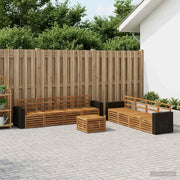 Set divani 9 pcs Legno di Acacia Massello 3384180