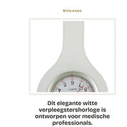 Orologio per infermieri in silicone - Luce emettenti - Aste luminose - Professionisti sanitari - Igiene - Manutenzione facile - Design antibatterico - Orologio con chiusura a fermo