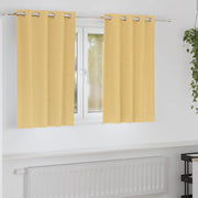 vidaXL Tende con tende 2 pcs Beige Poliestere