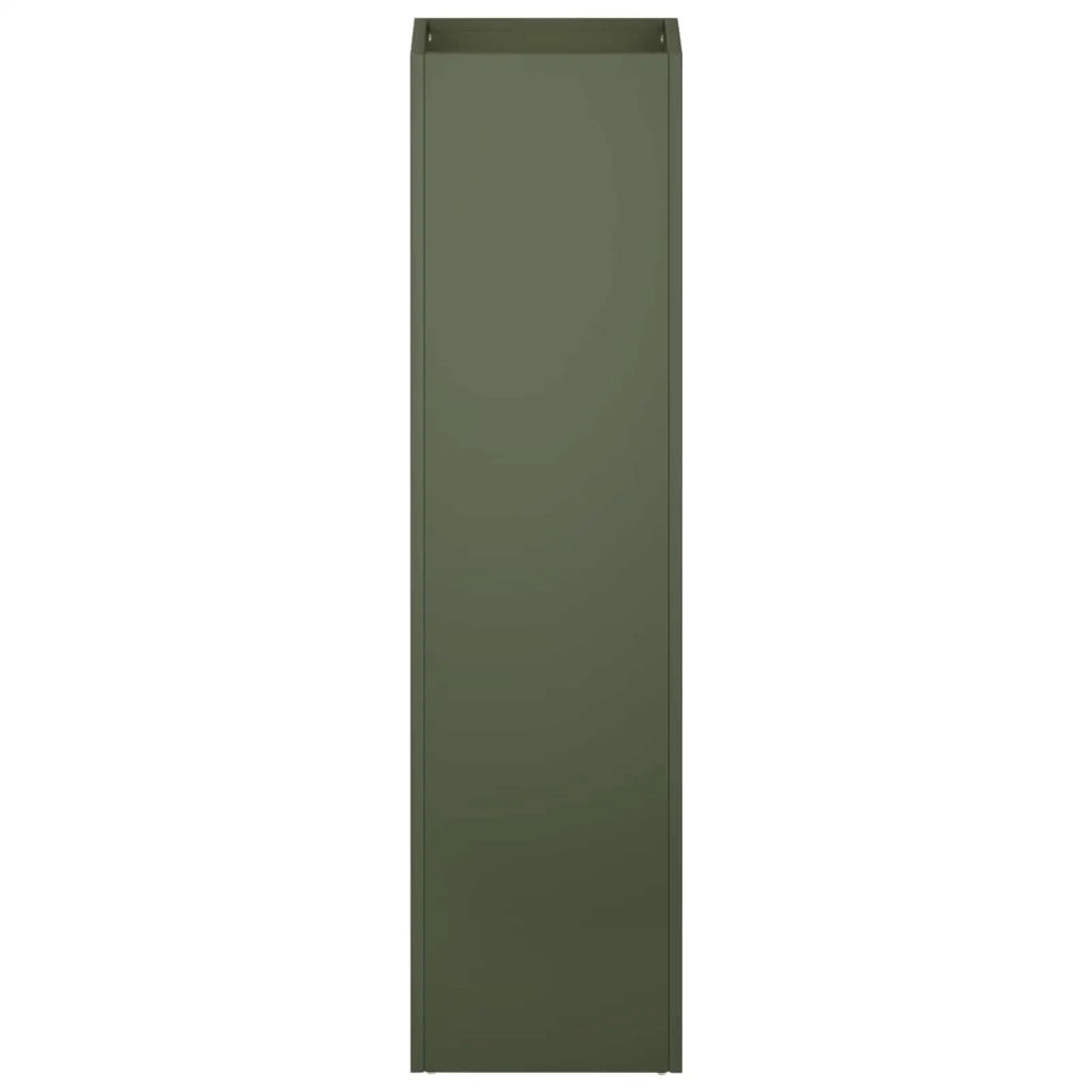 Vaso da giardino 2 pz Verde Oliva 20 x 20 x 75 cm 8005323
