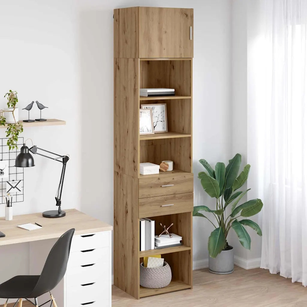Credenza | Madia | Buffet da pranzo | Armadio da pranzo con cassetto Rovere artigianale 50 x 42,5 x 225 cm