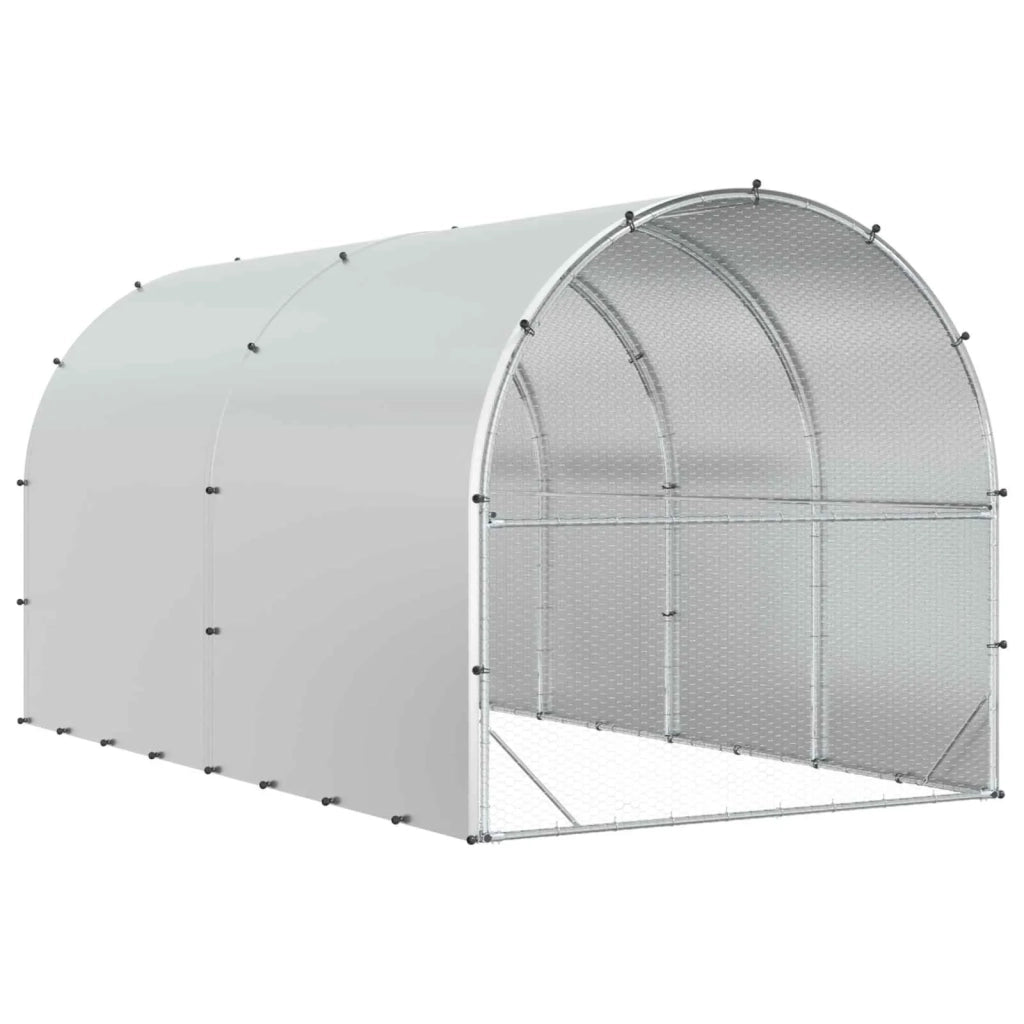 Pollaio Argento 400 x 200 x 200 cm Acciaio zincato 3434686
