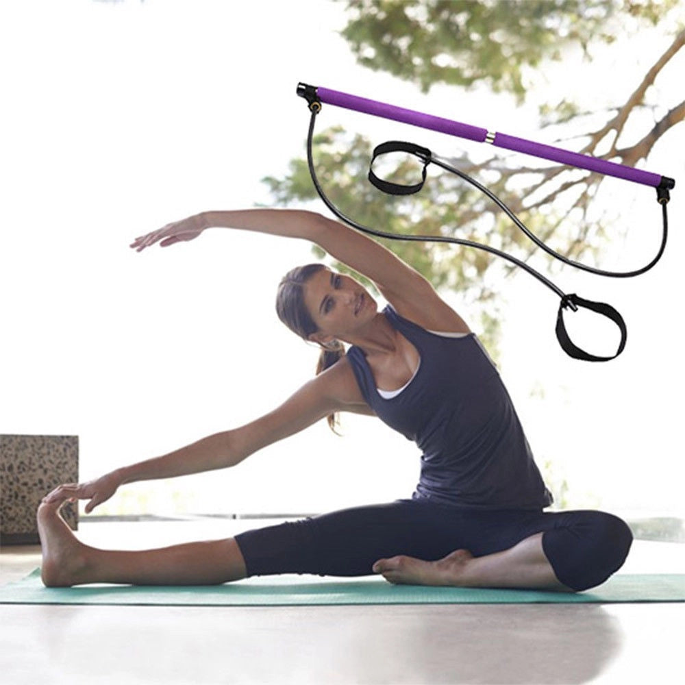 Trade Shop - Attrezzo Elastico Long Esercizi Braccia Resistenza Pilates Corda Elastica -