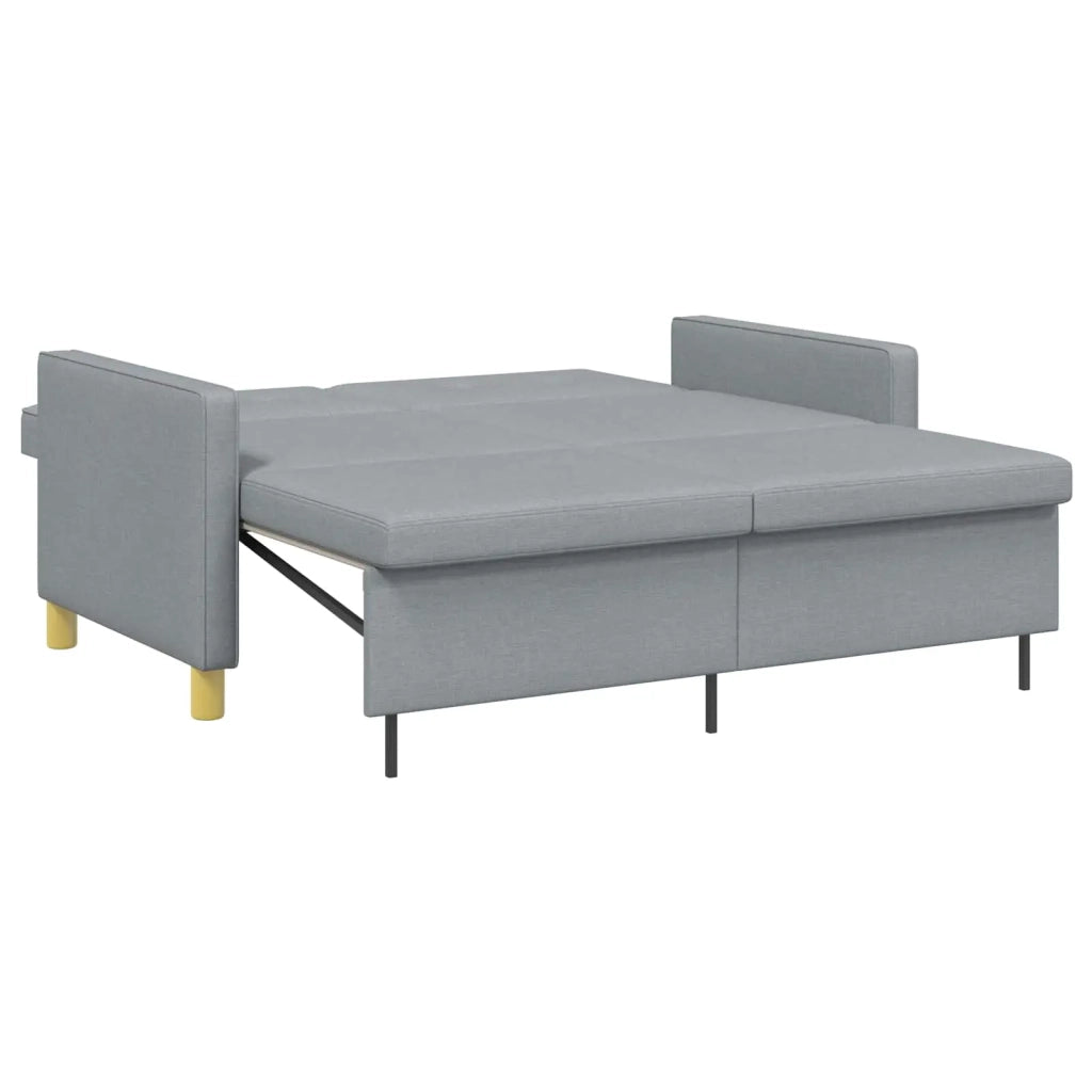 Divano Letto Estraibile Verde chiaro Tessuto