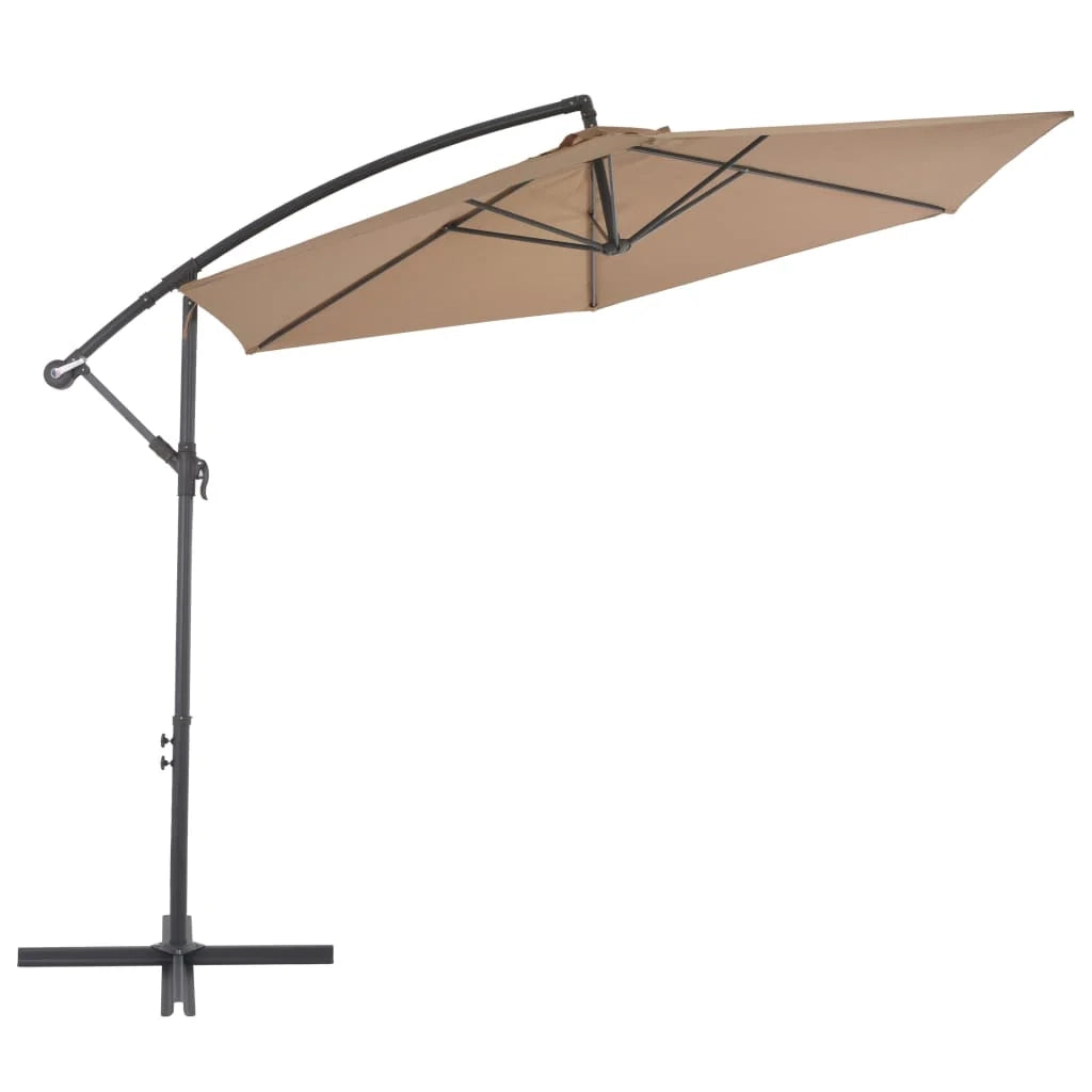 Ombrellone da giardino a sbalzo con palo in alluminio 300 cm tortora 02_0008652
