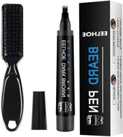 Kit per pennello per barba acqua resistente - Pennello del kit per barba deluxe - Strumento per colorare il pelo del mento - Disegno della barba realistico