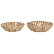 Set di 2 ciotole decorative rotonde in giacinto d'acqua chiaro accessori stile boho