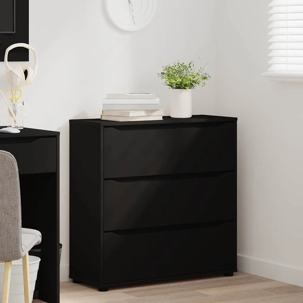 Armadio Nero 80 x 31 x 81 cm Legno multistrato
