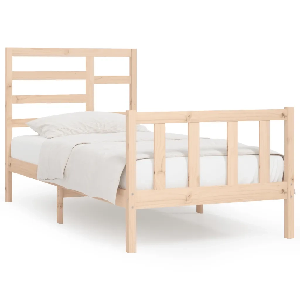Giroletto senza Materasso-Struttura Letto 90x200 cm in Legno Massello di Pino 358547