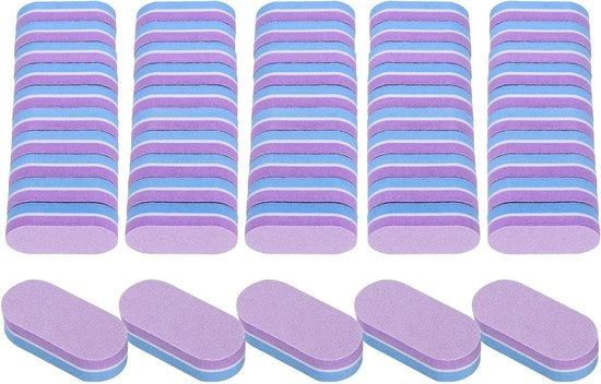 Mini-viti per unghie acrilici e naturali 50 pezzi - Blu-violaceo, Dimensione della corona 100/180