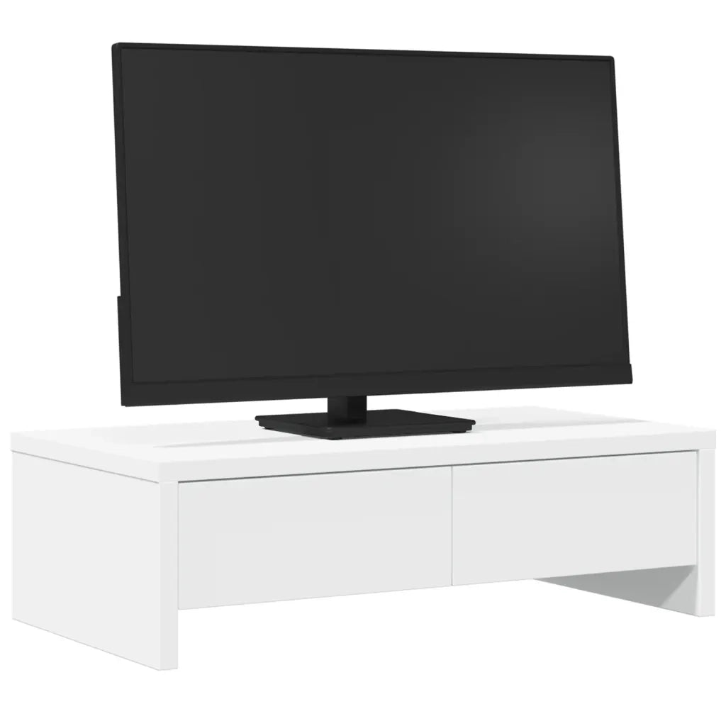 Supporto Monitor con Cassetti Bianco 50x27x15 cm in Truciolato CFW7732807