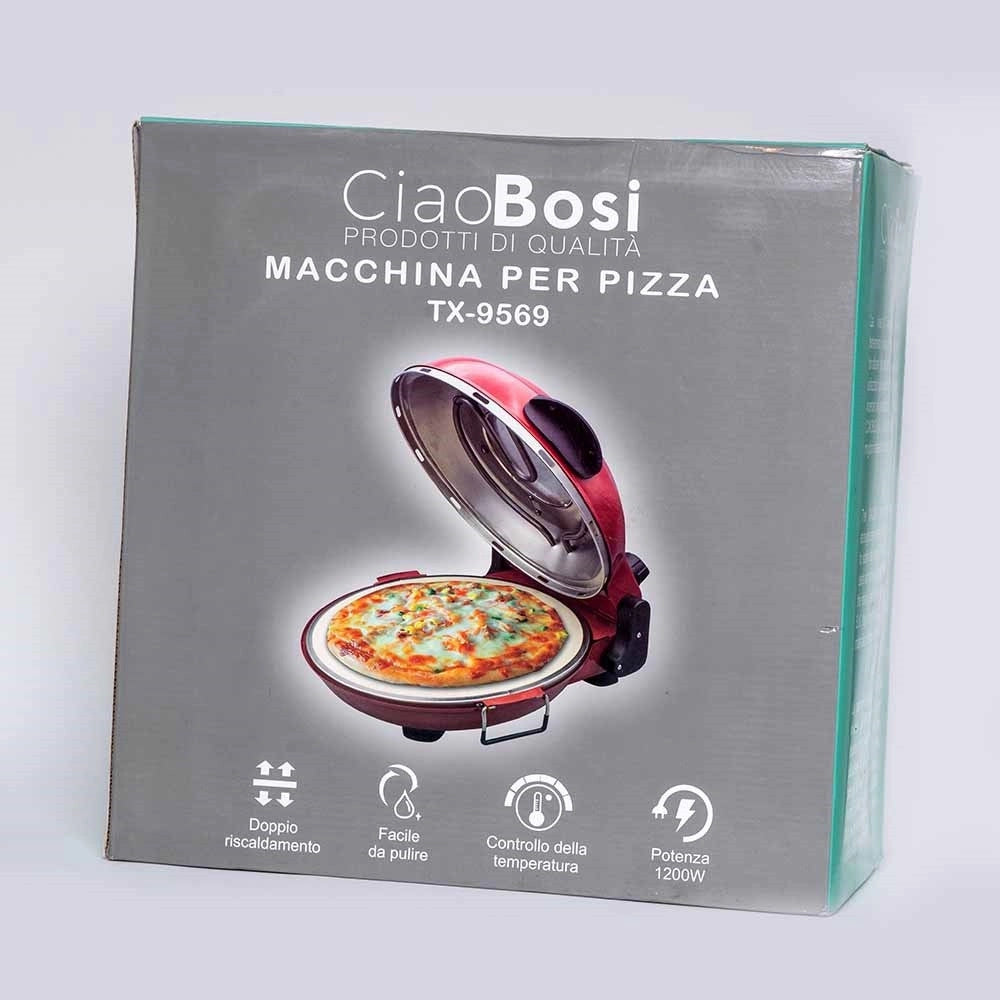 Trade Shop - Macchina Per Pizza Elettrico 1200watt Fornetto Doppio Riscaldamento Casa Tx-9569 -