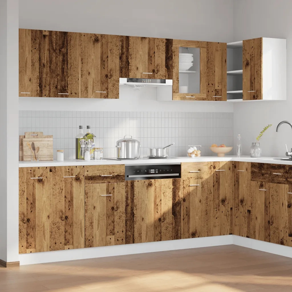 vidaXL Set di Mobili da Cucina 11 pz Lyon Legno Antico in Truciolato