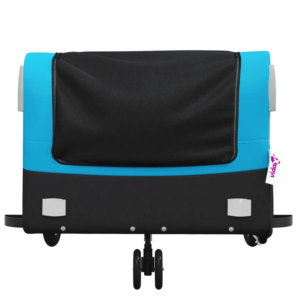 Rimorchio da Bici Nero e Blu 45 kg in Ferro CFW7919752