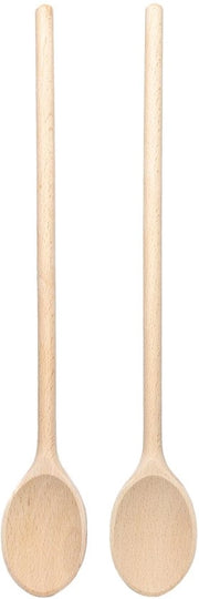 Set di 2 cucchiai in legno di betulla da 30 cm | Cucchiai in legno di betulla per cucinare e cuocere | Utensili da cucina sostenibili | Cucchiaio ecologico | Ergonomico e duraturo