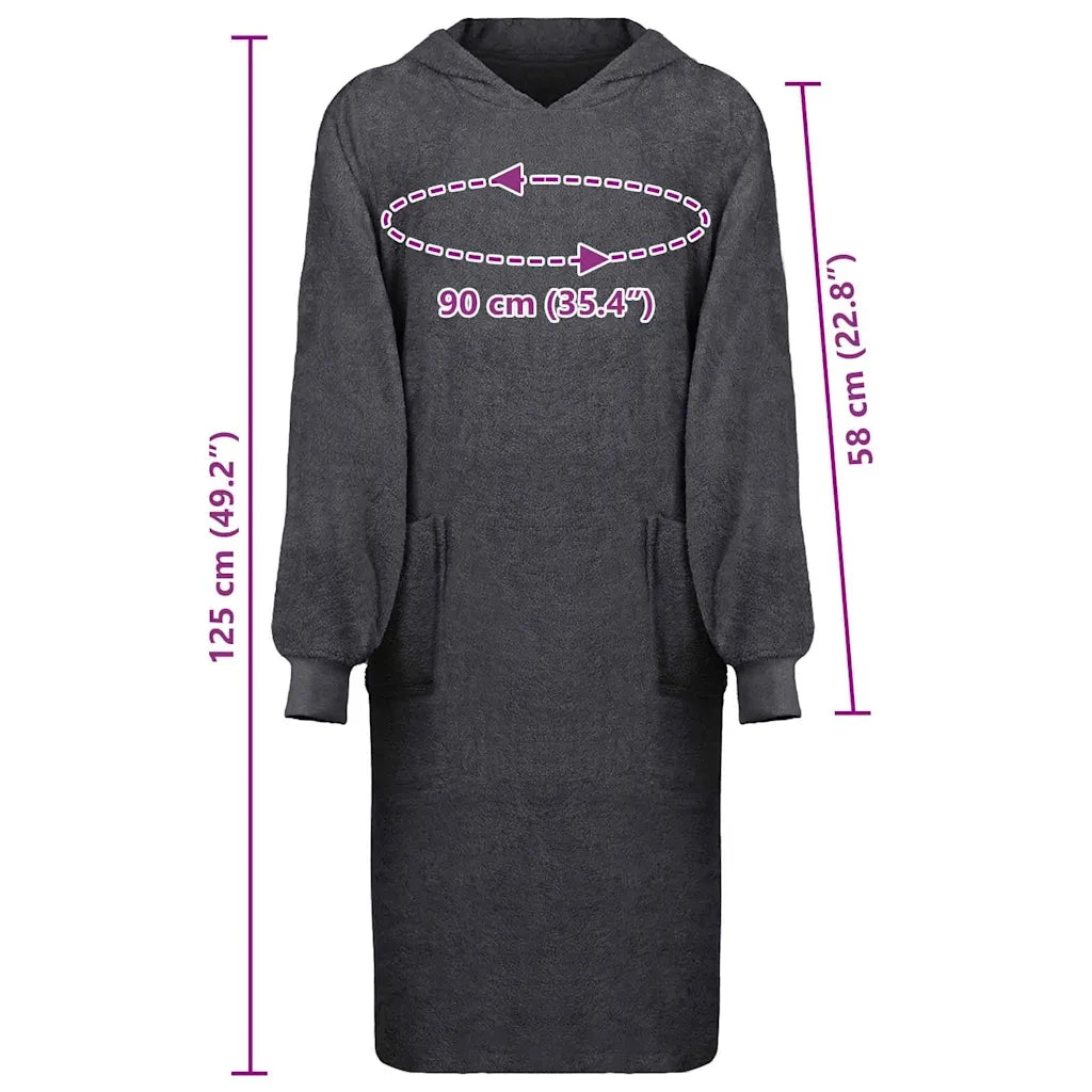 vidaXL Robe KINN Antracite xl Cotone