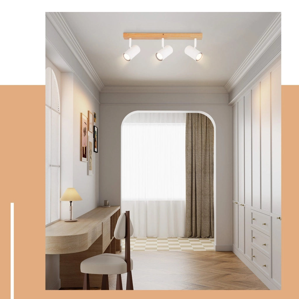 ZMH Faretto da soffitto 3 fiamme Gu10 Plafoniera moderna orientabile 330
