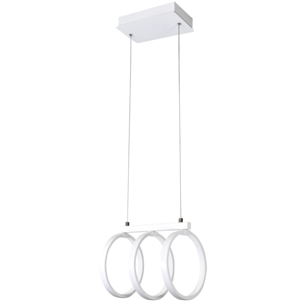 Lampada a sospensione LED 34W 3000K bianca Polux Flint