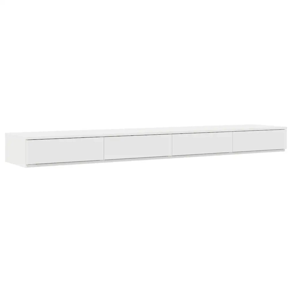Cassetti per letto | Comodino | Armadio da Notte | Mobiletto da notte con cassetto Bianco 200 x 36,5 x 16,5 cm
