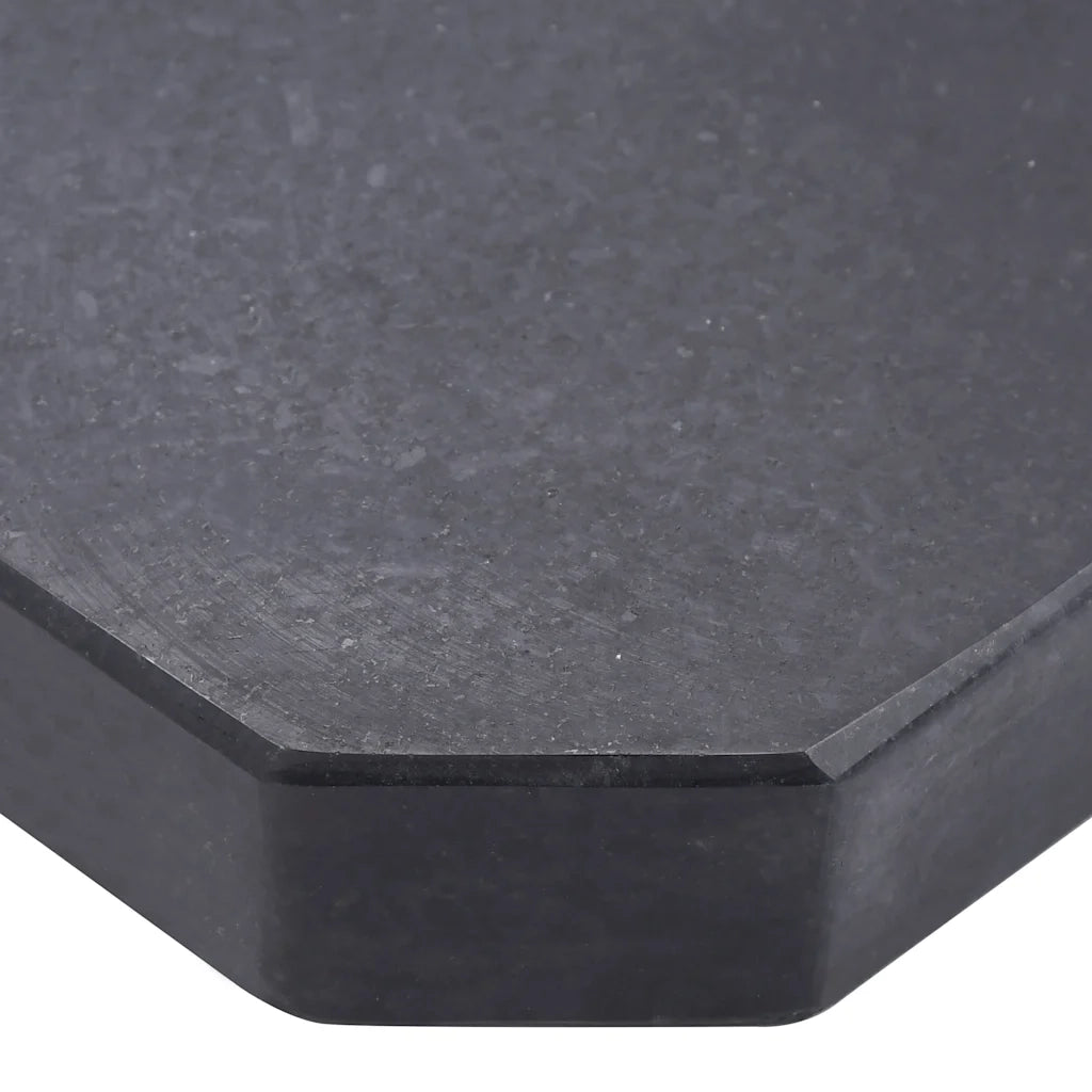Piastra di Peso per Ombrellone Nera in Granito Quadrata 25 kg 313669