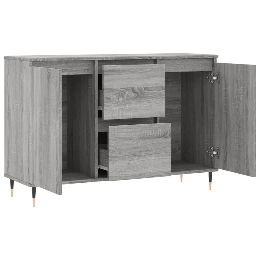 Buffet credenza cassettiera armadio mobile contenitore organizer cucina soggiorno salotto Sonoma 104 x 35 x 70 cm legno ingegnerizzato grigio 02_0036281