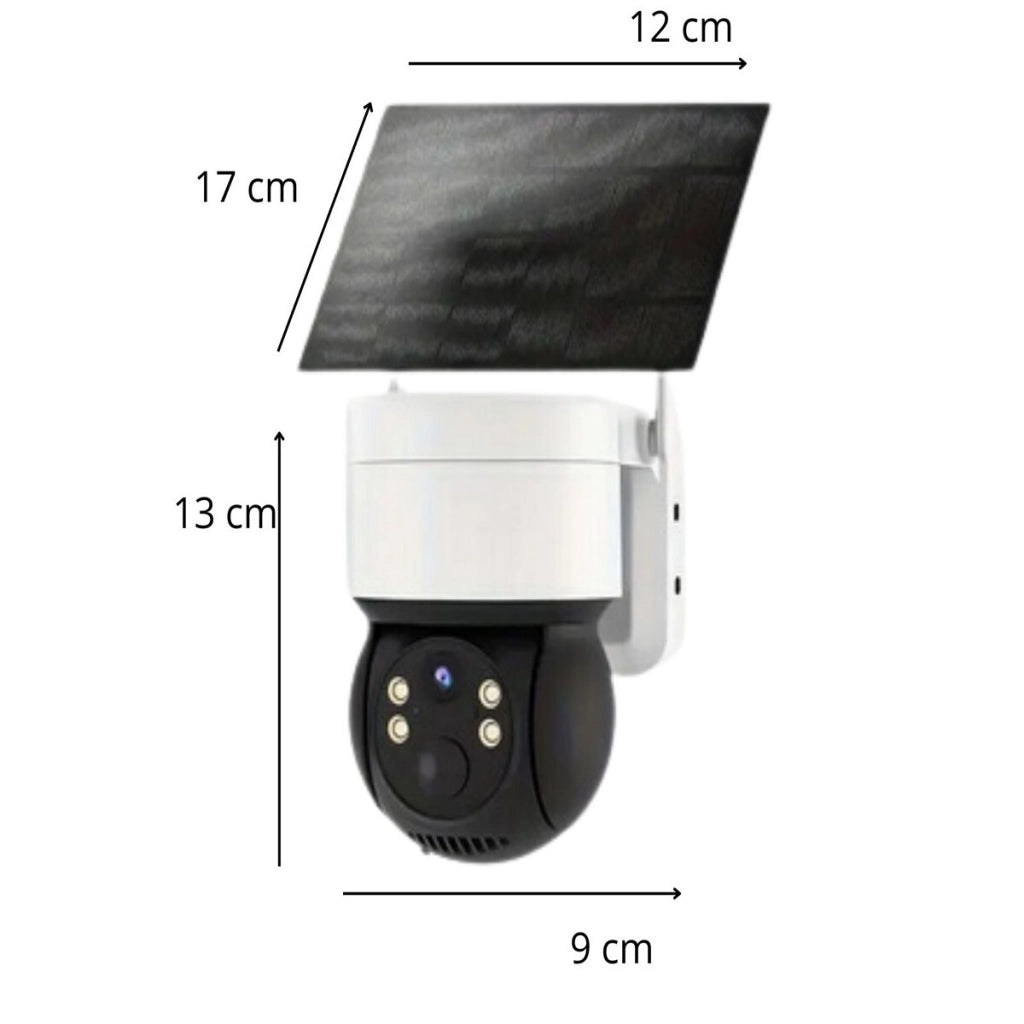 TELECAMERA VIDEOSORVEGLIANZA PANNELLO SOLARE WIFI SICUREZZA ALLARME JT-8258T