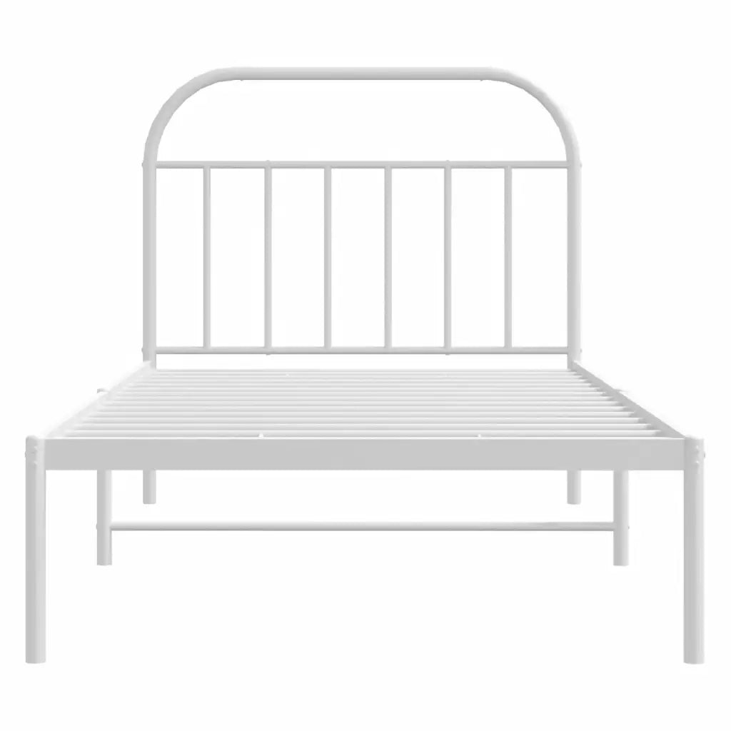 Giroletto con Testiera Metallo Bianco 107x203 cm 353680