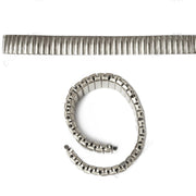 Trade Shop - Cinturino Elastico Metallo Universale Ricambio Orologio Largo 18mm Silver -