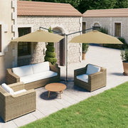 Ombrellone Doppio-Ombrellone da giardino con Palo in Acciaio Tortora 600x300 cm