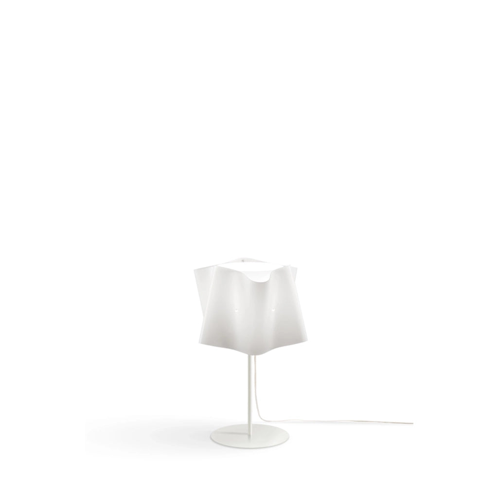 Lampada Da Scrivania-Ufficio Moderna Folio Polilux ® Bianco E Metallo 1 Luce E27