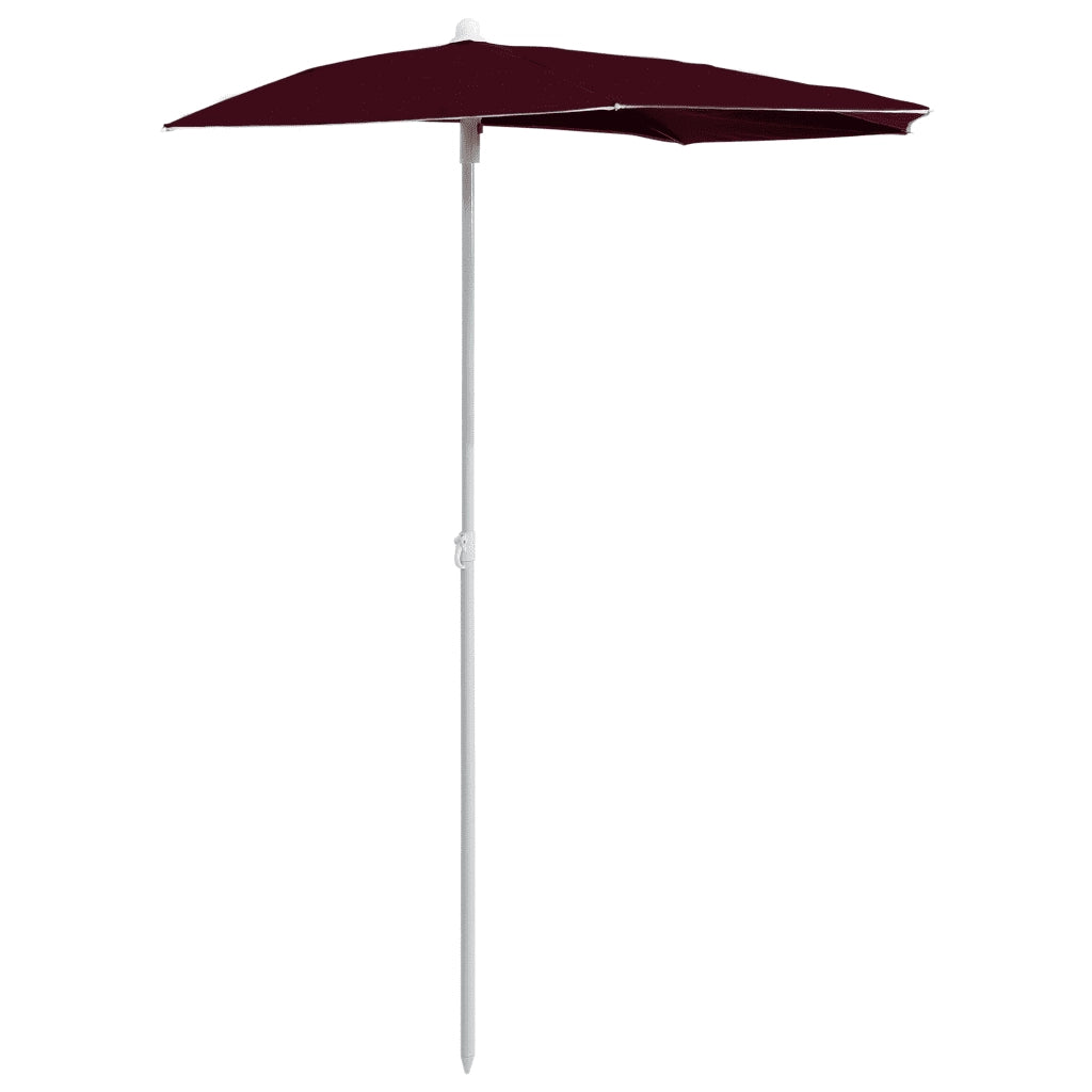 Ombrellone Semicircolare da Giardino con Palo 180x90 cm BordÃ²cod mxl 121046