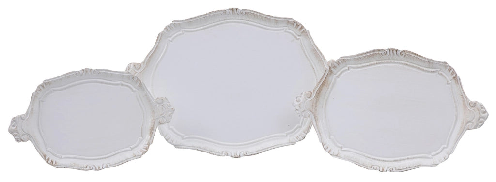 Biscottini SET TRE VASSOI IN LEGNO FIORENTINI