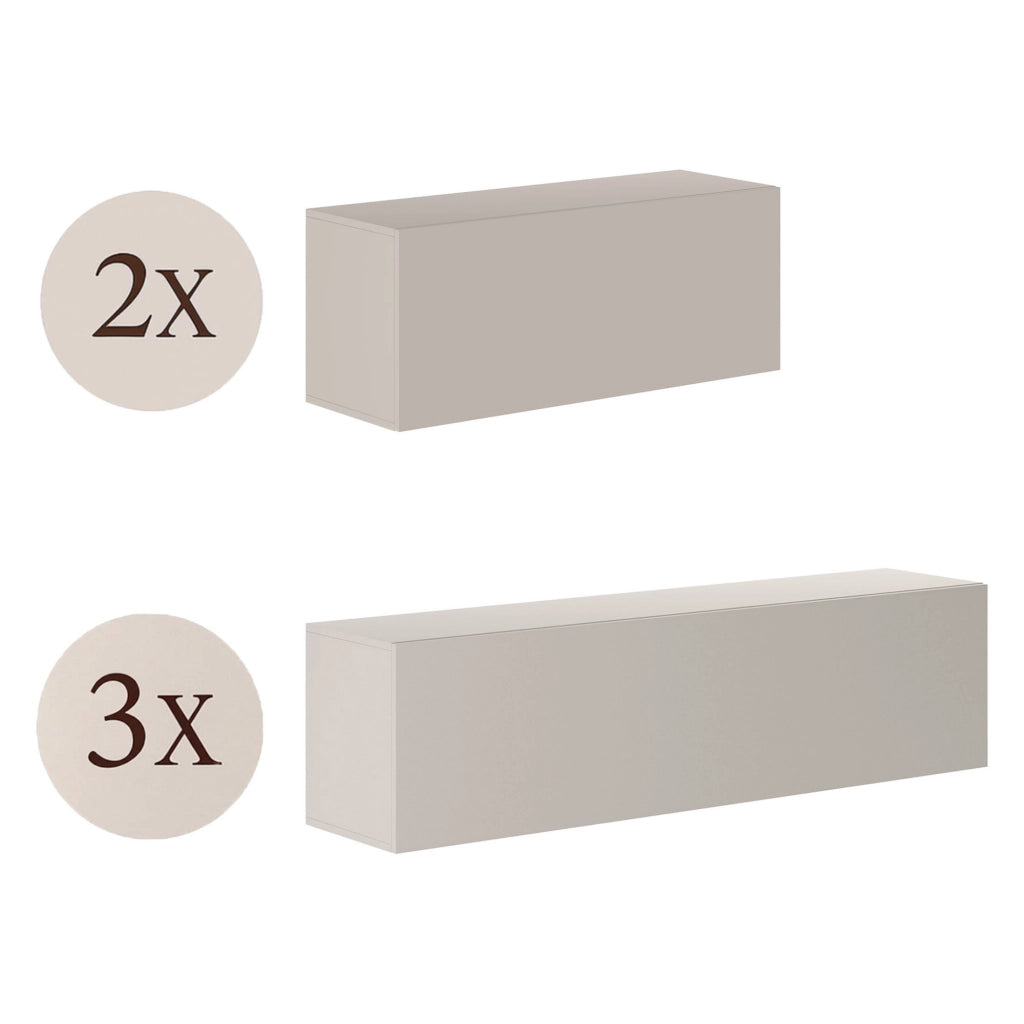 Mobile Soggiorno Gate, Parete Attrezzata Modulabile, Beige