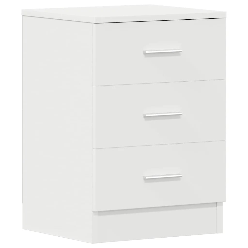 Comodino | Armadio da Notte | Mobiletto da notte Bianco 38x35x56 cm in Legno Ingegnerizzato