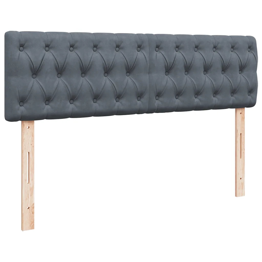 Struttura Letto Pouf con Materasso 140x190 cm Velluto 3312693