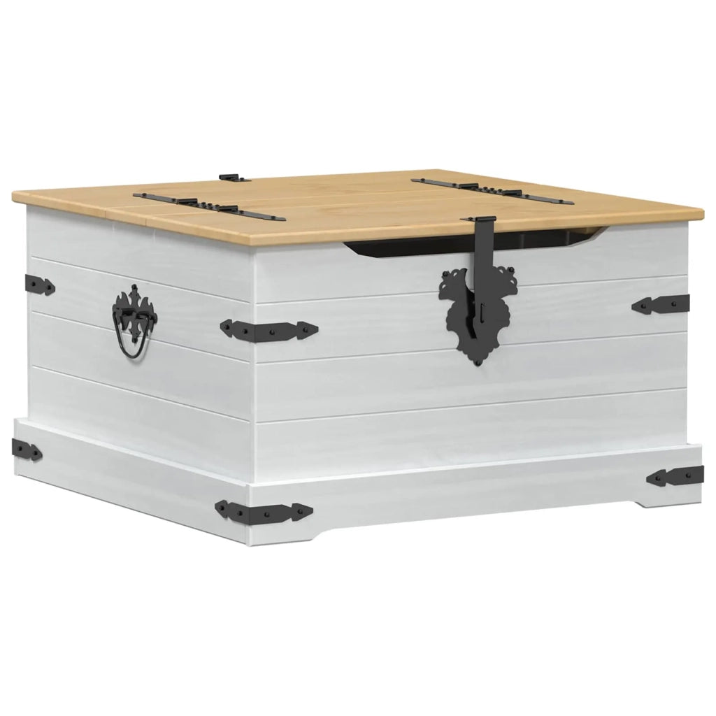 storage box Bianco 78 x 78 x 45 cm Pino massello