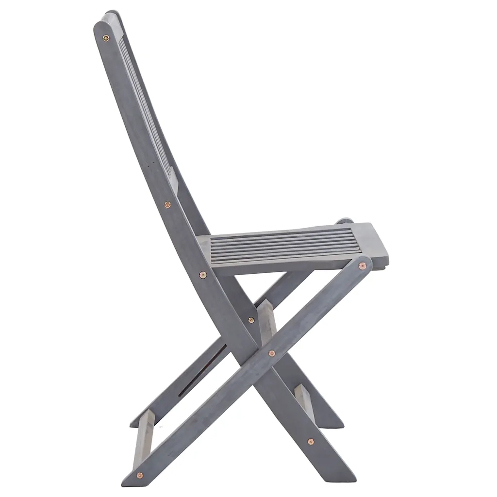 Sedie da Giardino Pieghevoli 8 pz in Legno Massello di Acacia 3078289