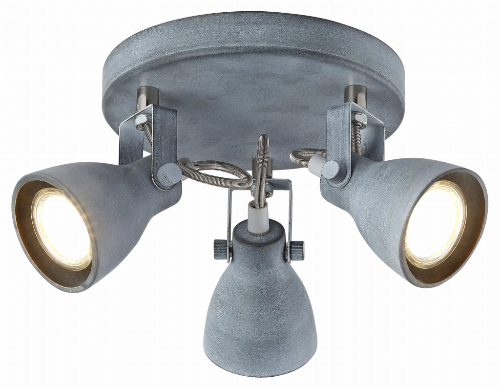 Candellux ASH 98-64325 plafoniera grigia metallo 3xGU10 30cm