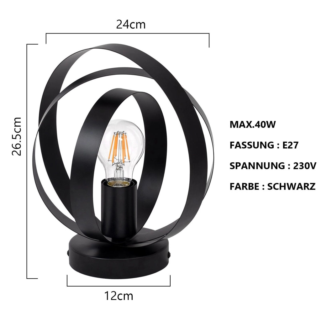 ZMH Lampada da soffitto metallo nero industriale ferro E27 paralume retrò per corridoio cucina ristorante