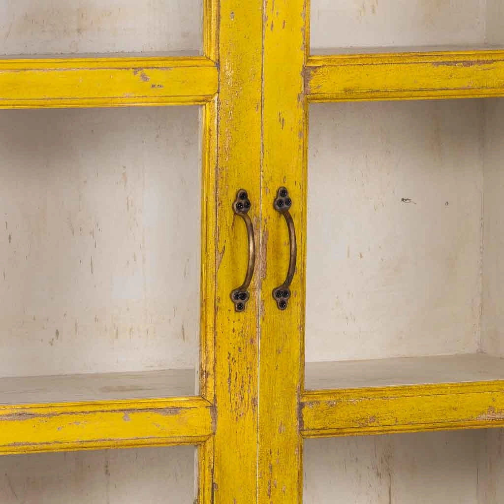 Vetrina in legno giallo 105x40x180h cm