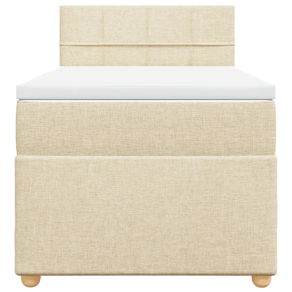 Giroletto a Molle con Materasso Crema 90x200 cm inTessuto 3286568