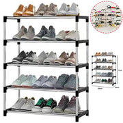Trade Shop - Scarpiera Scaffale Casa Multiuso 5 Ripiani In Metallo Salvaspazio 60x30x72cm -