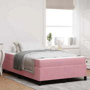 Struttura del letto con materasso Rosa 120 x 200 cm Tessuto 3399059