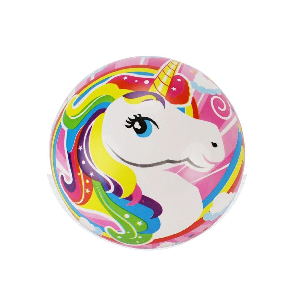 Trade Shop - 3 Pezzi Palla Unicorno In Pvc 80 Gr Giocattoli Bambini Pallone Disegno Colorato -