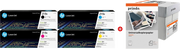 ORIGINAL HP Value Pack nero / ciano / magenta / giallo / Bianco 219X MCVP + Prindo Universal Papier 2500 Blatt ~10700 Seiten