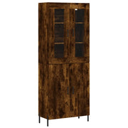 Credenza | Madia | Buffet da pranzo | Armadio da pranzo Rovere Fumo 69,5x34x180 cm in Legno Multistrato